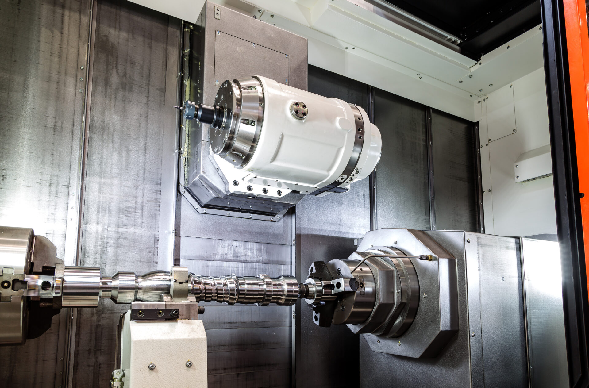 Closeup shot of the machine tool in factory hall. LCD Mechanical Inc
